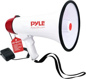 40Watt - Pyle Bluetooth Megaphone Bullhorn w/AUX USB & SD Input