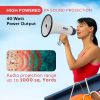 40Watt - Pyle Professional Dynamic Megaphone With Recording Function/Detachable Microphone & Rechargeable batteries
