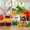 Ball Mason 4oz Quilted Crystal Jelly Jars with Lids and Bands - Canning Jelly Jar Set - (1 Case) - 12 Count