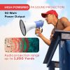50Watt - Pyle Megaphone Bullhorn with Record, Siren & Talk Modes w/ rechargeable battery