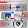 50Watt - Pyle Megaphone Bullhorn with Record, Siren & Talk Modes w/ rechargeable battery