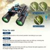 180x100 High Power Military Binoculars Day& Night Vision Compact Waterproof Binoculars