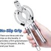 Stainless Steel Jar Opener, All Metal Construction Adjustable Jar Opener, Can Bottle Opener Gripper, For Weak Hand, Elderly, Arthritis