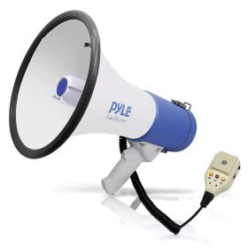 50Watt - Pyle Megaphone Bullhorn with Record, Siren & Talk Modes w/ rechargeable battery