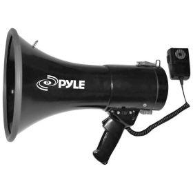 50Watt -  Pyle Megaphone Bullhorn with Aux, Siren, and Talk Modes