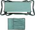 Foldable Garden Kneeler Seat with Kneeling Soft Cushion Pad Tools Pouch Portable Gardener
