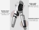 Handheld Manual Can Opener With Sharp, Cutting Wheel Blade / Lid Cap Openers