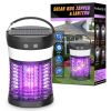 Solar Mosquito Killer Lamp, 4 Light Modes Solar Bug Zapper Outdoor Mosquito Zapper With Waterproof Camping Lantern