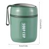 Portable Stainless Steel Food Container, Insulated Containers for Hot Food, Vacuum Insulated Soup Jar with Foldable Spoon