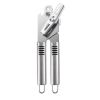 Stainless Steel Can Opener Manual Food Silver Safe Good Grips with Built-in Bottle Opener Smooth Edge Sharp Blade Safe Cover for Beer/Tin/Bottle