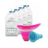 4 Piece Portable Women/Men Urination Device & Bag, Standing up Pee Funnel, Silicone Reusable Collapsible Urine Cup, Car Outdoor Camping Travel