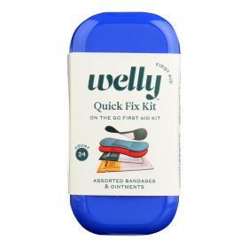 Welly First Aid - Small 1st Aid Kit Quick Fix - Case of 6 - (24 ~ Count of product in each kit)