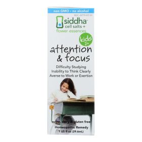 Siddha Flower Essences - Attention & Focus For Kids - Homeopathic Oral Spray for Children, Natural Non GMO, Age Two Plus - 1 Fl Oz