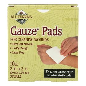 All Terrain Latex-Free Sterile Gauze Pad 2 x 2 Inch, 10 Count