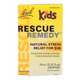Bach RESCUE REMEDY KIDS Drops for Natural Stress Relief, Homeopathic Flower Essence - 0.35 Fl Oz
