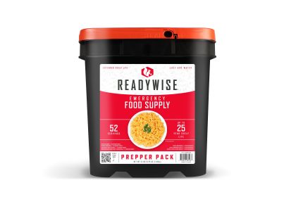 READYWISE - Prepper Pack Bucket, 52 Servings, Emergency, MRE Meal & Drink Supply, Premade, Freeze Dried Survival Food