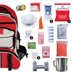 ReadyWise 64 Piece Survival Backpack (Red)