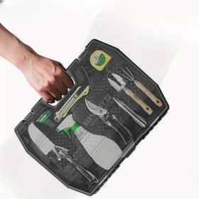 18 Piece Garden Tools Set For Gardening, Tools For Digging, Gardening Hand Tools Set With Carrying Case