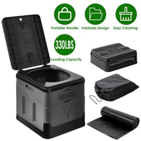 Portable Toilet with Carry Bag Foldable Emergency Toilet with Lid Trash Bags Camping Toilet Foldable Toilet, Travel Commode Travel