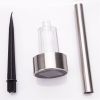 24pcs 5W High Brightness Solar Power LED Lawn Lamps with Lampshades White & Silver for Patio, Walkways, Landscape Paths