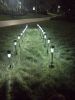 24pcs 5W High Brightness Solar Power LED Lawn Lamps with Lampshades White & Silver for Patio, Walkways, Landscape Paths