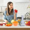 Manual Food Chopper Vegetable Chopper - Dicer, Garlic Mincer, Onion Cutter, Salad Press Chopper, Hand Nut Chopper