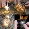 Survival Fire Steel, Flint Striker, Steel Scraper, Outdoor Emergency Survival Tool for Travelling Camping Hiking (Butterfly)