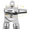 Stainless Steel Can Opener Manual Food Silver Safe Good Grips with Built-in Bottle Opener Smooth Edge Sharp Blade Safe Cover for Beer/Tin/Bottle