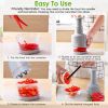 Manual Food Chopper Vegetable Chopper - Dicer, Garlic Mincer, Onion Cutter, Salad Press Chopper, Hand Nut Chopper