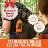 Life Tent Waterproof Emergency Survival Shelter; 2 Person Emergency Tent; Tube Tent in a bag; Survival Tarp - Includes Survival Whistle