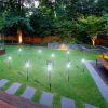 24pcs 5W High Brightness Solar Power LED Lawn Lamps with Lampshades White & Silver for Patio, Walkways, Landscape Paths