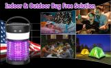 Solar Mosquito Killer Lamp, 4 Light Modes Solar Bug Zapper Outdoor Mosquito Zapper With Waterproof Camping Lantern