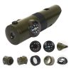 7-in-1 Multifunctional Survival Whistle With LED Light; Compass; Thermometer; Magnifying Glass; Mirror