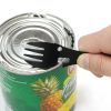5-in-1 Portable Fork/Spoon Multi-Function Camping Tool Stainless Steel Titanium Spork Outdoor Can Opener Outdoor Tableware Serrated-Knife For Hiking