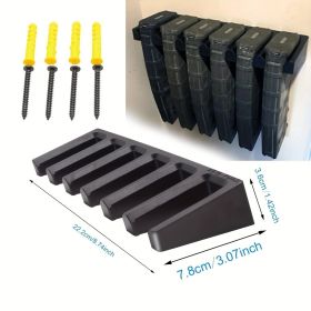 Premium ABS 6-Round Magazine Wall Rack for Hunting and Home Ammo Storage