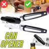 Handheld Manual Can Opener With Sharp, Cutting Wheel Blade / Lid Cap Openers