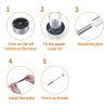 24pcs 5W High Brightness Solar Power LED Lawn Lamps with Lampshades White & Silver for Patio, Walkways, Landscape Paths