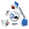 Universal Barrier Film 4x6 inch Roll of 1200 Sheets of Disposable Adhesive Blue Tape in Dispenser