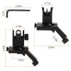 45 Degree Offset Rear & Front Flip Up Fiber Optics Aluminum Sights with Red Green Dots Fits Picatinny Weaver Rail