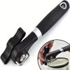 Stainless Steel Can Opener - Multifunctional Kitchen Gadget for Effortless Opening of Cans, Smooth Edge Safety Can Opener, Ergonomic Soft Grips Handle