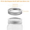 24 Piece Regular Mouth Canning Jar Metal Rings Split-Type Jar Bands Replacement