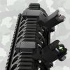 45 Degree Offset Rear & Front Flip Up Fiber Optics Aluminum Sights with Red Green Dots Fits Picatinny Weaver Rail