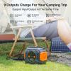 (320W) Portable Power Station - Flashfish Solar Generator Backup Power - Wireless Charger / Flashlight