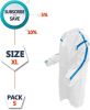 XL - Extra Large Size - Disposable Isolation Gowns. Pack of 5 - White PPE Lab Coats