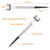 24pcs 5W High Brightness Solar Power LED Lawn Lamps with Lampshades White & Silver for Patio, Walkways, Landscape Paths
