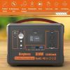 (600W) Portable Power Station - Solar Generator Backup Power with AC/DC/ PD - Wireless Charger / Flashlight