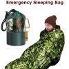 Emergency Foil Ivy Sack | Camouflage Emergency Sleeping Bags Waterproof Thermal Emergency Blanket Bivy Sack for Outdoor Camping Hiking Camouflage