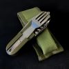 7-In-1 Multifunctional Outdoor Tableware Stainless Steel Foldable Fork, Spoon, and Knife Travelling Dinnerware