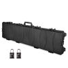 53" Rifle Gun Case Hard Long Gun Case Portable Gun Cases for Rifles Waterproof Impact Resistance with TSA Padlock & Valve