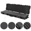 53" Rifle Gun Case Hard Long Gun Case Portable Gun Cases for Rifles Waterproof Impact Resistance with TSA Padlock & Valve